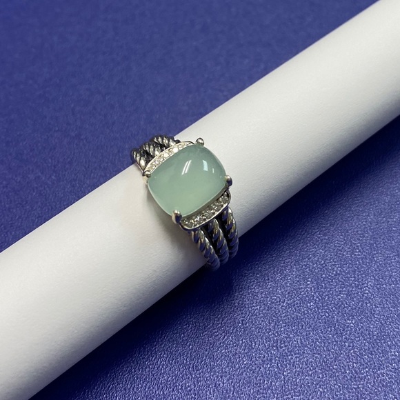 David Yurman Jewelry - David Yurman Chalcedony Diamond Petite Ring